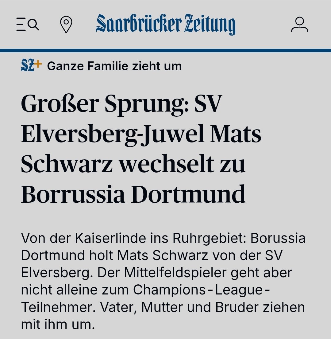 PhilUponAHill's tweet photo. Der @BVB verpflichtet den Elversberger Jugendspieler Mats Schwarz. Kann das jemand einordnen oder den Spieler beschreiben? #BVB https://t.co/tDetk92fFU