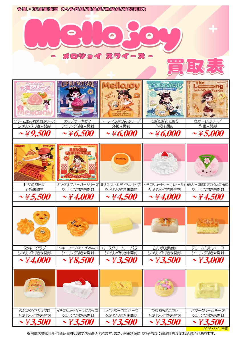 🍬——————————————— #Mellojoy スクイーズ 買取中 5/9更新