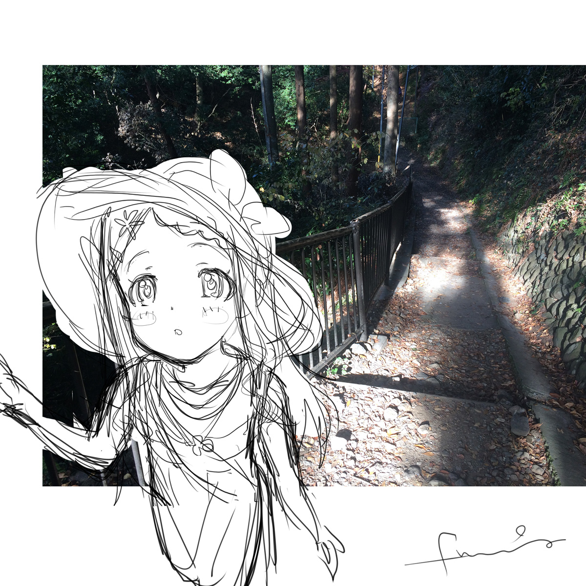 同じ絵でも違うロケーションの絵に設置出来るのは、自分がカメラを構える位置が同じだから。と気づくのに時間は掛からない。 