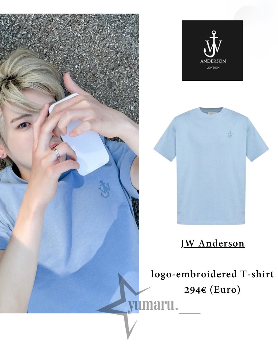25.05.09

👕：JW Anderson logo-embroidered T-shirt
294€ (Euro) 
farfetch.com/jp/shopping/me…

<a href="/andTEAMofficial/">&TEAM OFFICIAL</a> 
#andteam #yuma #ユマ  #yuma_outfits #유마