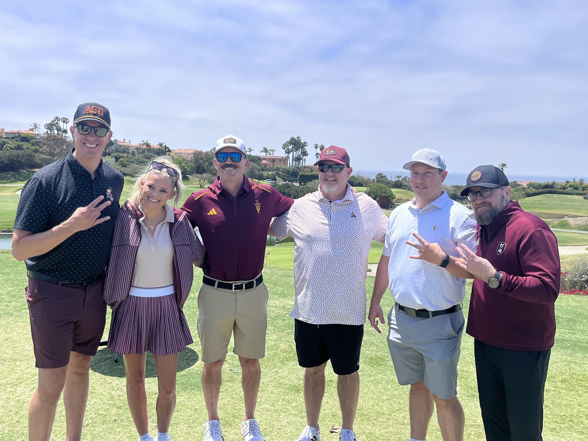 asudbubba's tweet photo. Big thanks to @GrahamRossini @MollyMiller33 @jjvanniel @KennyDillingham @asucoachpowers  for coming out and supporting the So Cal Sun Devil Classic! https://t.co/35qxu2WBll