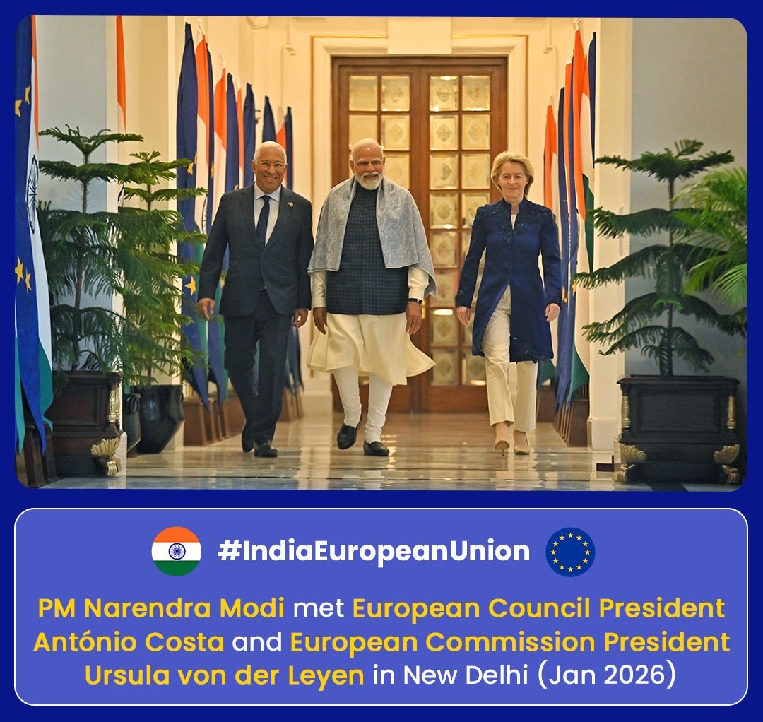 DrSJaishankar's tweet photo. Greetings to EU HRVP @kajakallas and the European Union on Europe Day. 

Our strategic partnership remains a factor of stability and resilience in today’s world. The 16th India-EU Summit held earlier this year laid a clear roadmap for taking our ties to newer heights. 

🇮🇳 🇪🇺 https://t.co/bdhbnubRv6