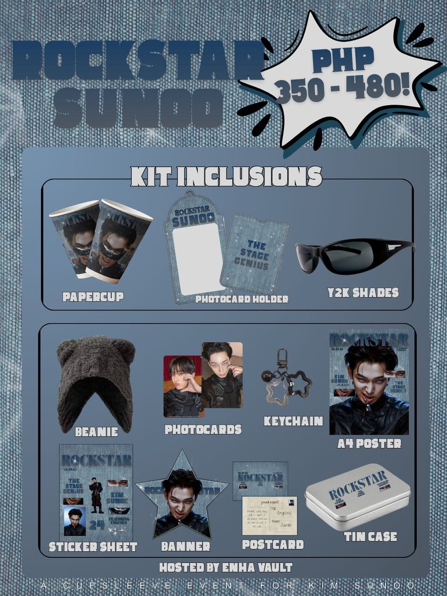 enhavault's tweet photo. 𝐑𝐎𝐂𝐊𝐒𝐓𝐀𝐑 𝐒𝐔𝐍𝐎𝐎 Online Kits Now Available! 🤟🏻🎸

🔗: https://t.co/REZzreS2DY
🗓️ Order Deadline: May 20, 2026 at 11:59 PM

#RockstarSunoo #KimSunoo https://t.co/5ln0JUAb47