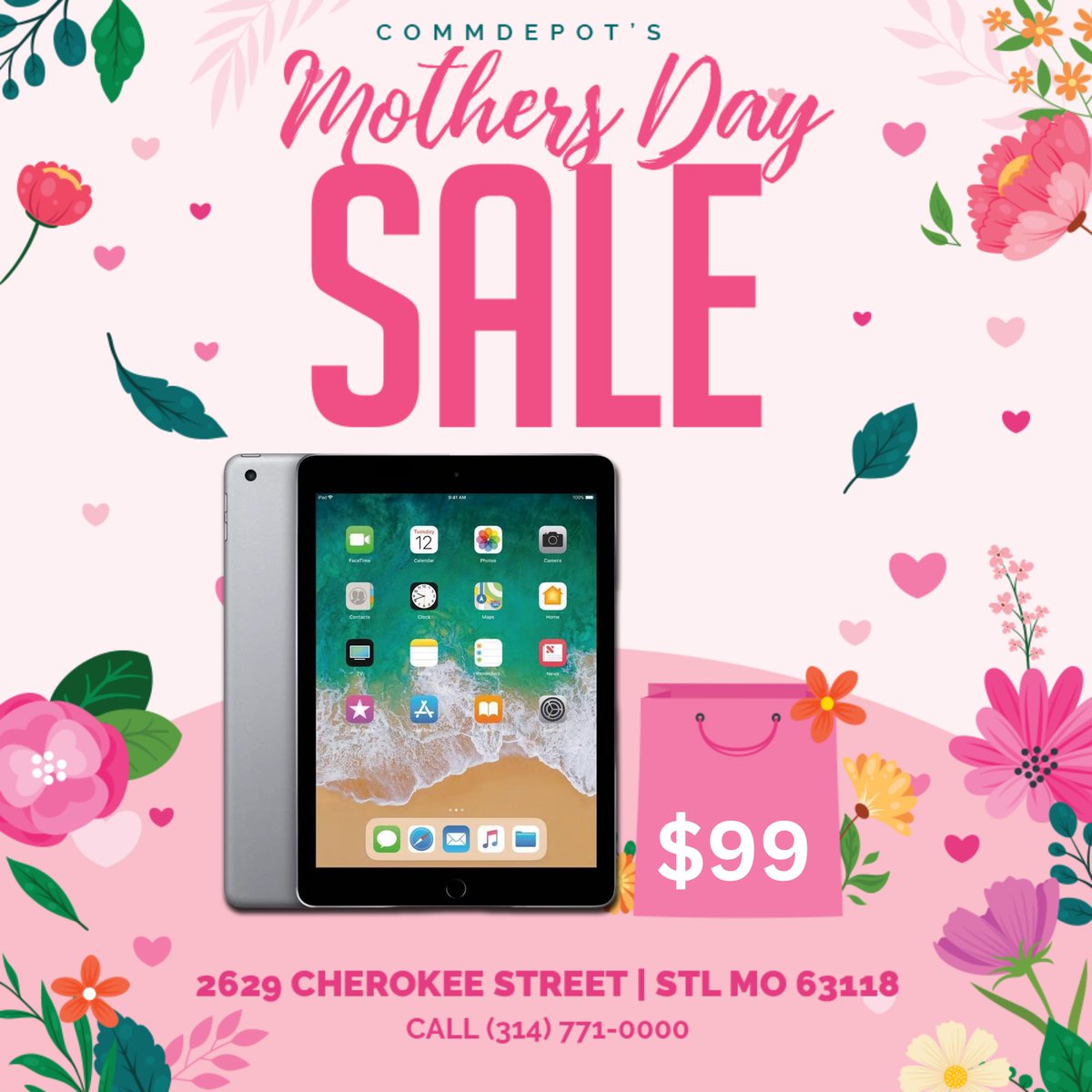 commdepotstl's tweet photo. Still haven't gotten Mom's gift? We've got you.
iPhone 14 for $299. Apple Watch for $149. iPad for $99.
Walk in, walk out with something she'll actually use. No overthinking required.
📍 CommDepot — 2629 Cherokee St #CommDepot #MothersDay #CherokeeStreet https://t.co/jqtN4PLbz8