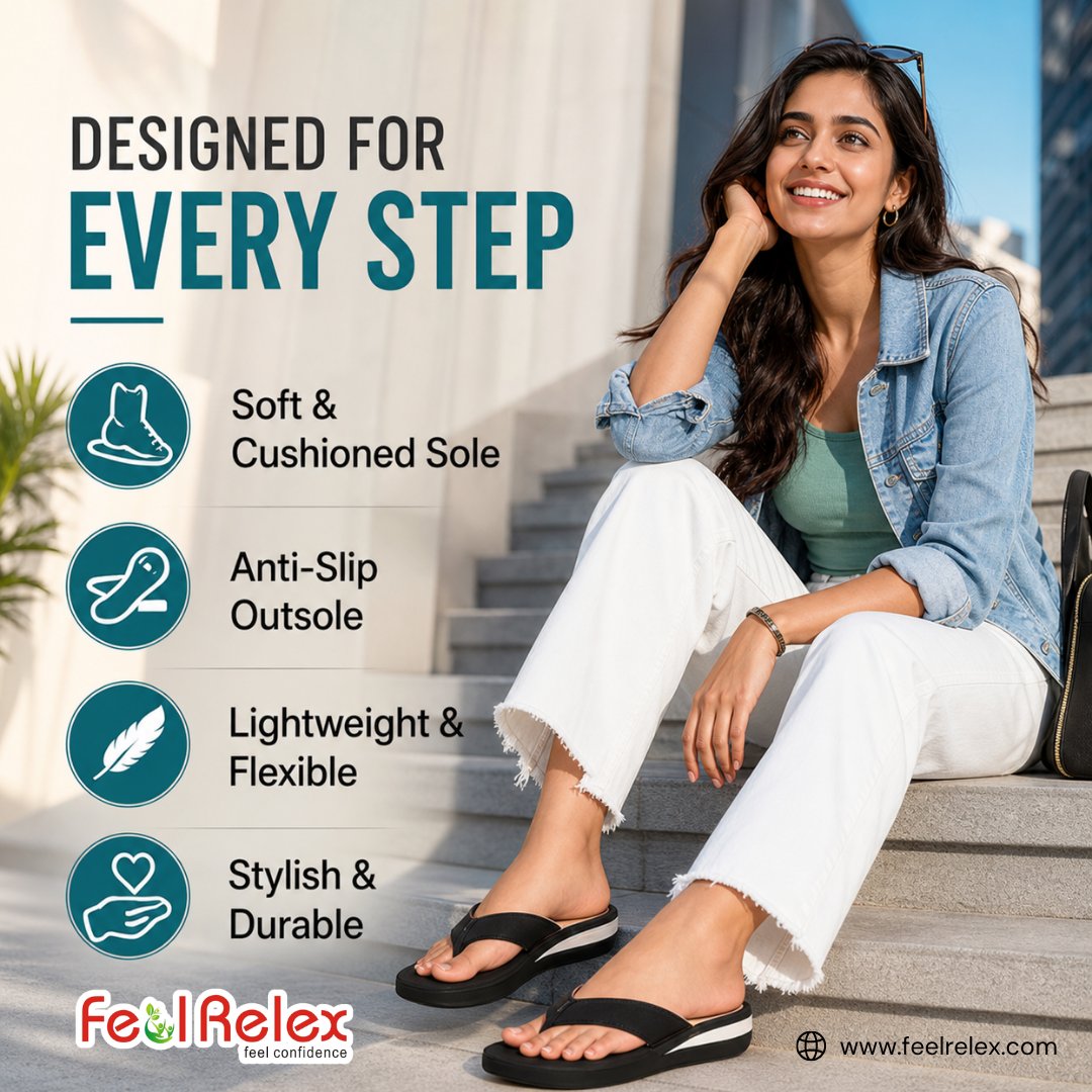 FeelRelex's tweet photo. Every step feels better with FeelRelex.

Soft Cushioned Footbed
Lightweight &amp; Flexible Design
Stylish Everyday Look
Made for Daily Comfort
Step into comfort. Step into confidence.
Shop now at: https://t.co/QfxDwih4VJ
#FeelRelex #FeelConfidence #EverydayComfort #StylishFootwear https://t.co/8jWg9CWCRe
