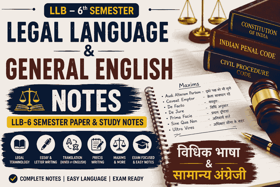 downloadpdfnote's tweet photo. Legal Language &amp; English Notes: LLB-6 Semester Paper  Study Notes | विधिक  भाषा &amp; अंग्रेजी

PDF: https://t.co/IamrYVz4fY

#legalisation2026 #advocatesubbarao #llb #law https://t.co/kjQWUglOkT