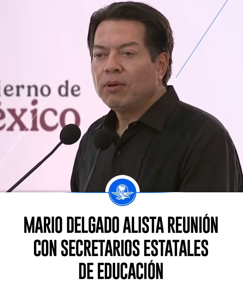 #ÚLTIMAHORA 🚨 | El secretario de educación pública, Mario Delgado, anunció que los secretarios estatales se volverán a reunir el próximo lunes 11 de mayo con el fin de revisar el calendario del ciclo escolar 2025-2026

eluniversal.com.mx/nacion/mario-d…