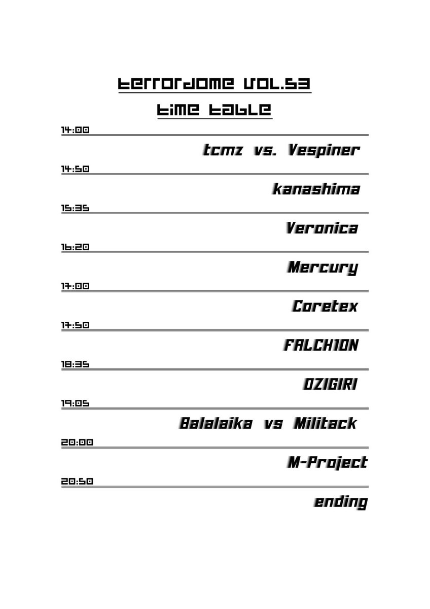 [today’s time table] https://t.co/TT1CUgZKiC https://t.co/fkmq4FmuLG