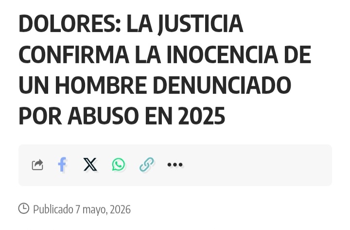 Dolores
Fue un escándalo en su momento.
Otra mentirosa denunció a un inocente x abuso.
Tras exhaustiva investigación se determinó el hecho no existió.
<a href="/JMilei/">Javier Milei</a> <a href="/carolinalosada/">Carolina Losada</a> <a href="/CorteSupremaAR/">Corte Suprema de Justicia de la Nación</a> <a href="/juanbmahiques/">Juan Bautista Mahiques</a> <a href="/PatoBullrich/">Patricia Bullrich</a>