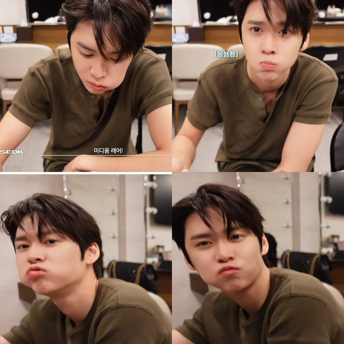 เวลามีของกินอยู่ตรงหน้า อึนซอกเหมือนหลุดเข้าไปในโลกตัวเองเลย นั่งเคี้ยวแก้มตุ้ยๆ เด็กชายซงอึนซอกวัย 25 ขวบ ดื้อมาก น่าเอ็นดู🥺