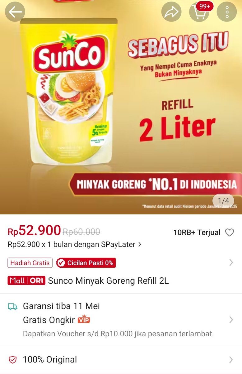 Windermereaff's tweet photo. Demi apa sekarang minyak udah nyentuh 50an??!!

Gue inget banget dulu 2 liter masih di 30an 4 tahun yang lalu kalo gasalah

Cek produknya disini
https://t.co/RN2X6dVgH8 https://t.co/RpJUJT9kKZ
