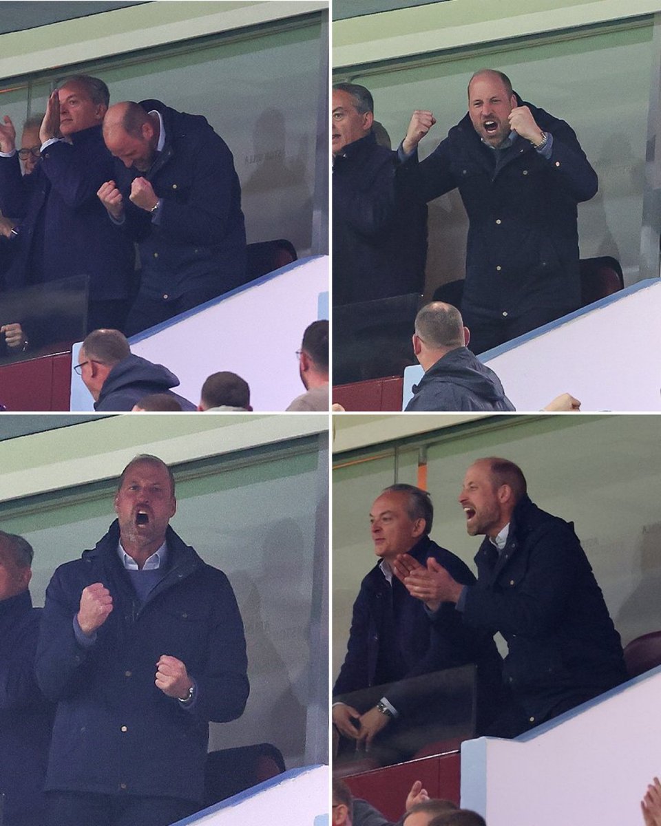🇬🇧 | El futuro Rey de Inglaterra celebrando que el Aston Villa alcanzó la final de la Europa League.