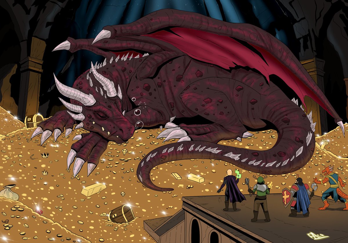 faconator's tweet photo. Dragon’s Treasure Haul 👑
#dungeonsanddragons #art https://t.co/yjZCHRnB7Y