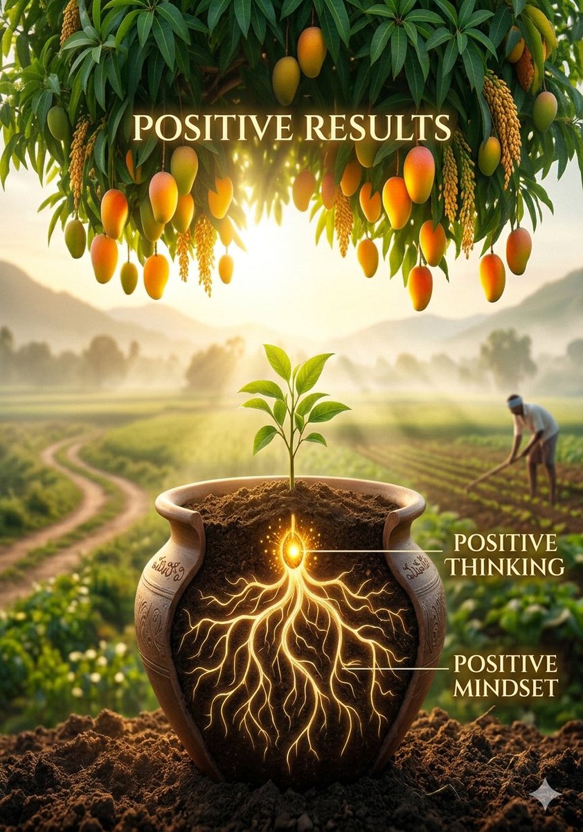 surender104's tweet photo. Positive thinking is the seed; a positive mindset is the roots; and positive results are the harvest. You cannot have the fruit without tending to the soil of your mind.

#selfmotivation https://t.co/WydbgZ4G9j