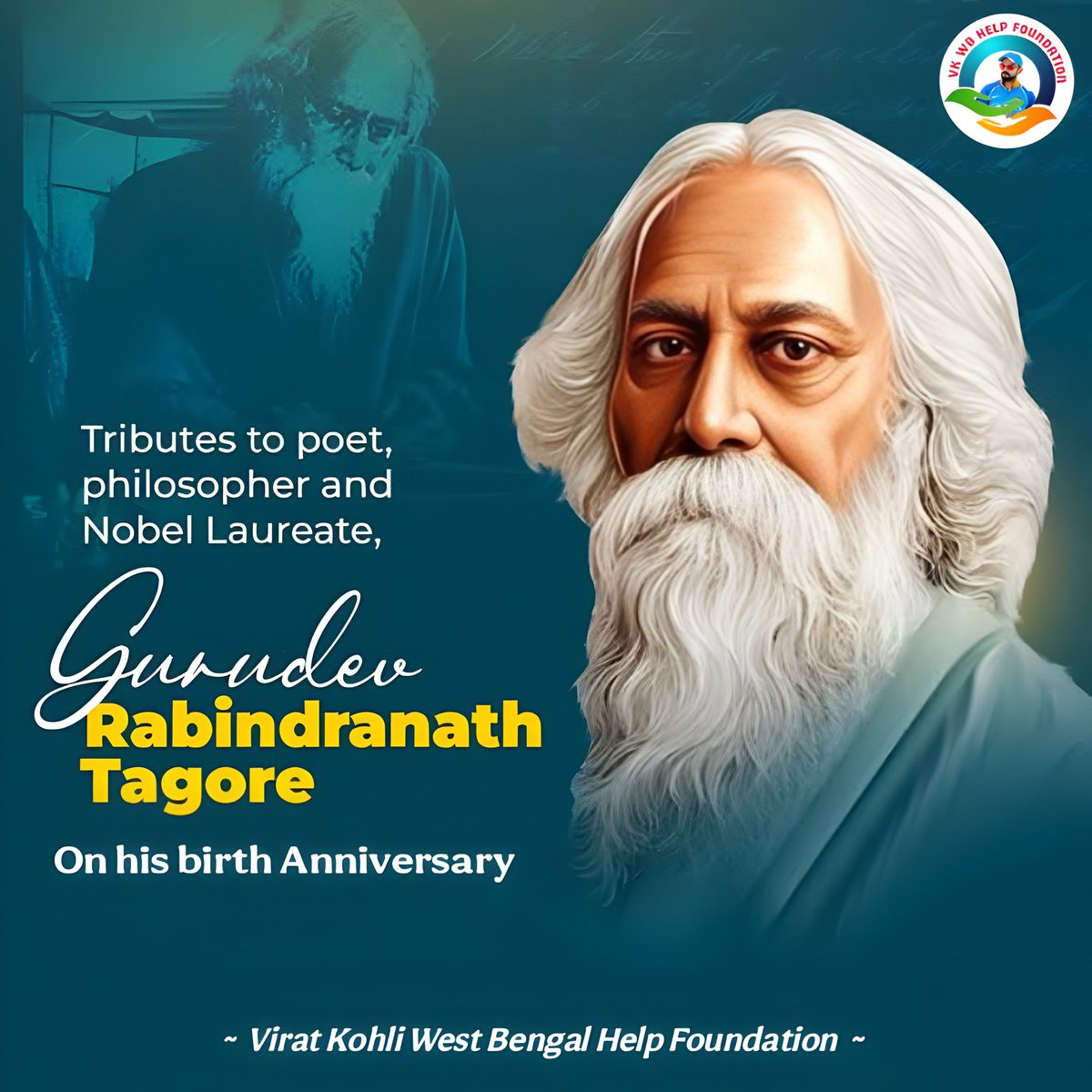 vkwbhf's tweet photo. “On this special day, remembering the Nobel Laureate who changed literature forever.” 
Happy Rabindranath Tagore Jayanti. https://t.co/A3hu8nAyjH