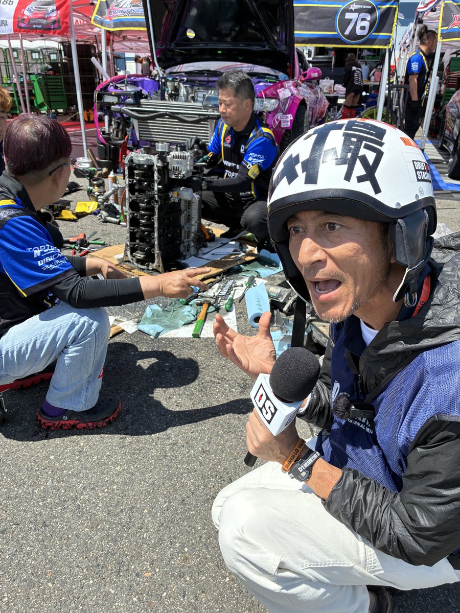 drift_station's tweet photo. 今回注目してた龍のマシンが…。明日に期待。 https://t.co/CJD6cyDiE8