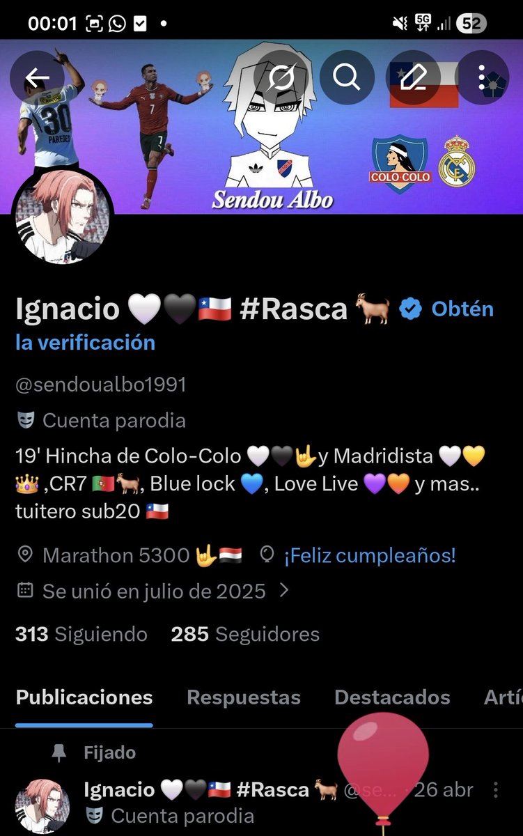 Ignacio 🤍🖤🇨🇱 #Rasca 🐐 tweet media