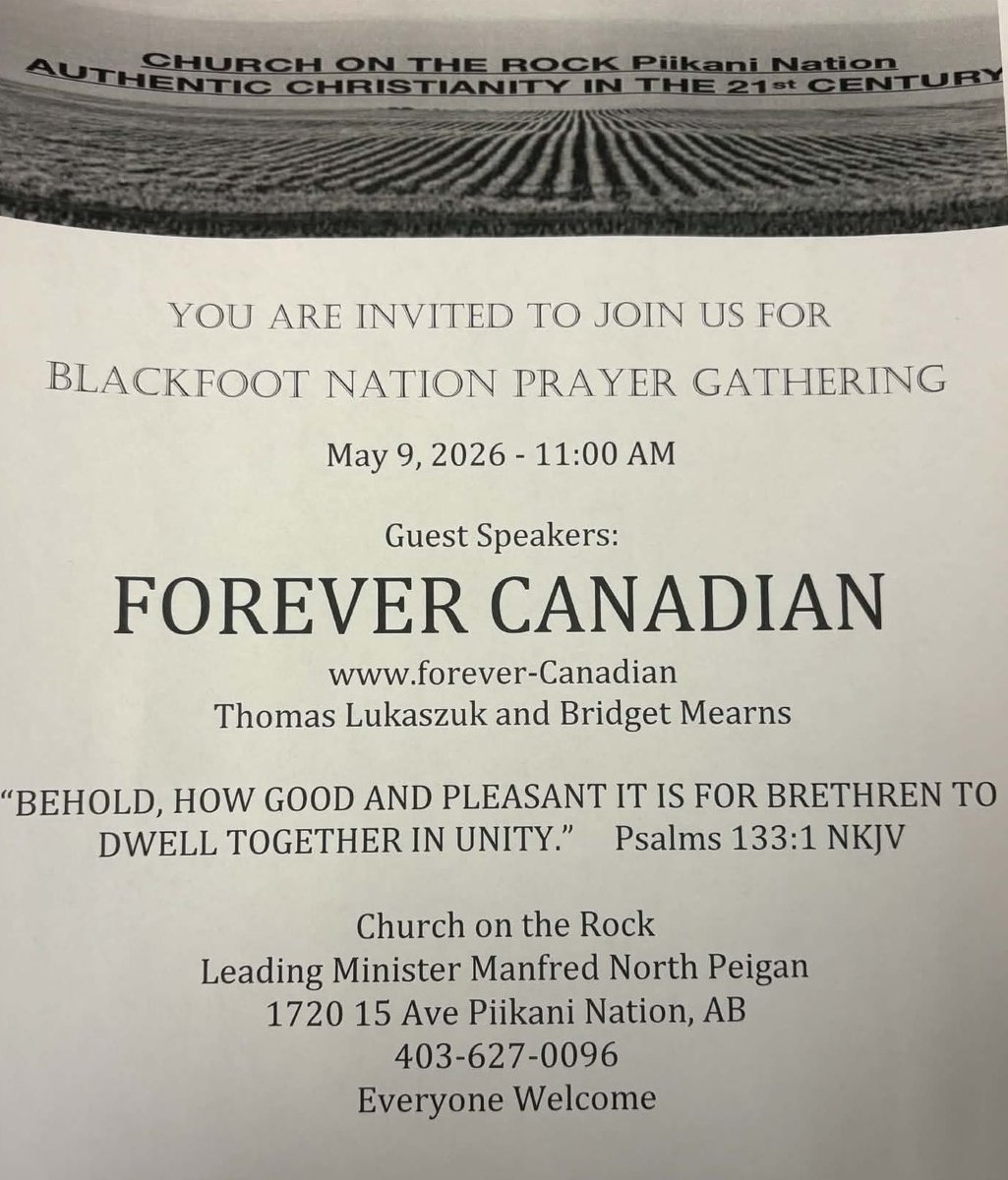 A long drive ahead of me tonight on the #ForeverCanadian Unity Bus.

I am looking forward to meeting with the Blackfoot Nation is southern Alberta.
