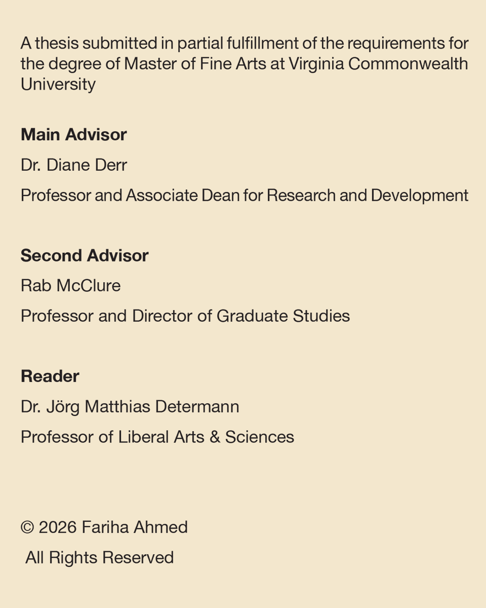 JMDetermann's tweet photo. Many congratulations and بہت بہت مبارک ہو to Fariha Ahmed on completing her Master of Fine Arts (MFA) thesis in Design at @VCUQatar! Together with @dianederr and Rab McClure, I had the distinct honor of serving on Fariha’s committee. https://t.co/tf7ZWIYLCu https://t.co/rJOdZo8bne