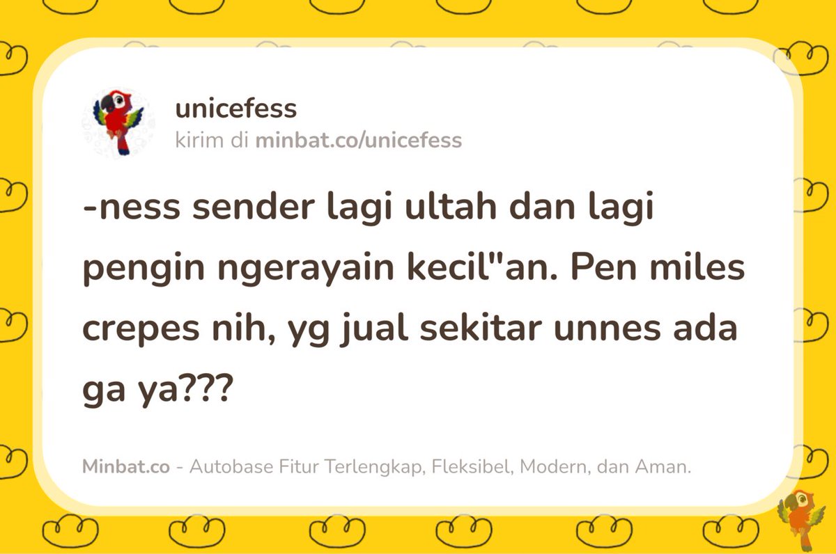 UNNES MENFESS🍌 tweet media