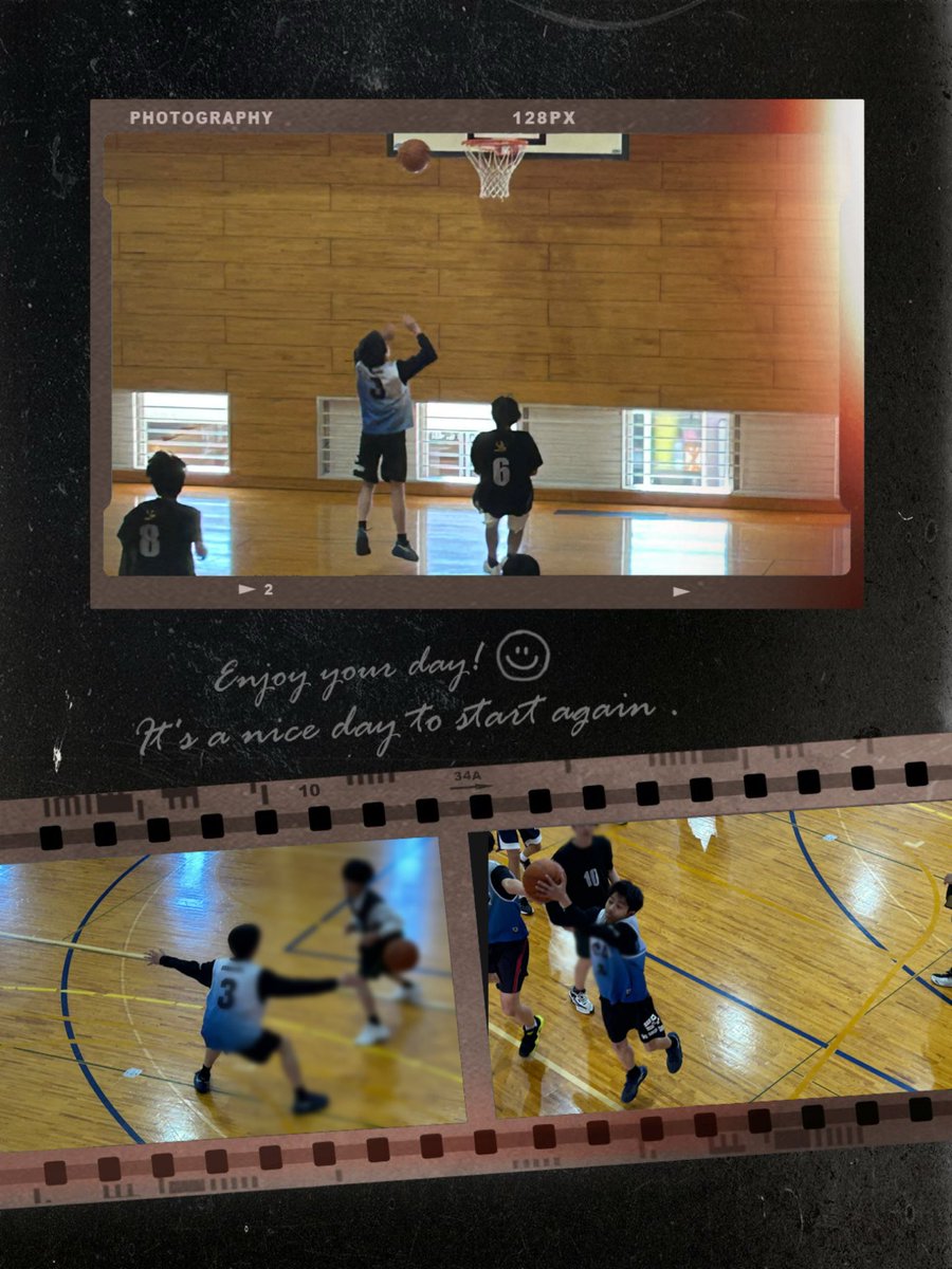 kounosuke_taka's tweet photo. バスケの練習試合🏀
2本シュート決めました✌️
総体に向けて、少しでもチームに貢献できるように頑張ります💪
#中学生
#バスケットボール部
#部活 
#高原幸之介 https://t.co/VyR9gZzY8J