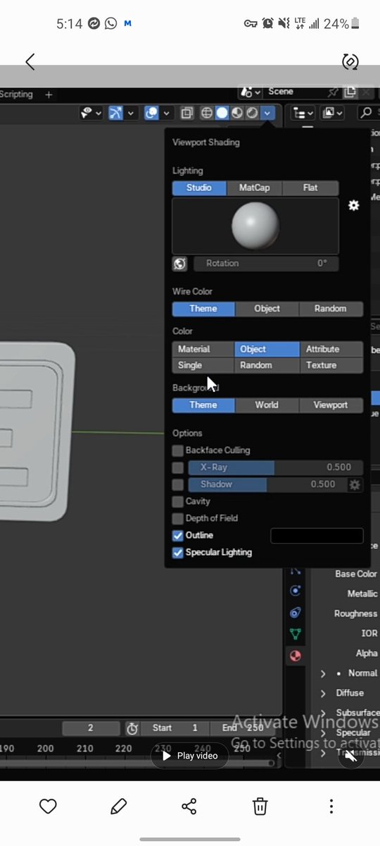 Renderatom's tweet photo. @umbra_uvazzz Check the arrow after the viewport render you'll see random, there is other button there but just use random and use the cavity. Set that to both. https://t.co/4Rt3egr4e6