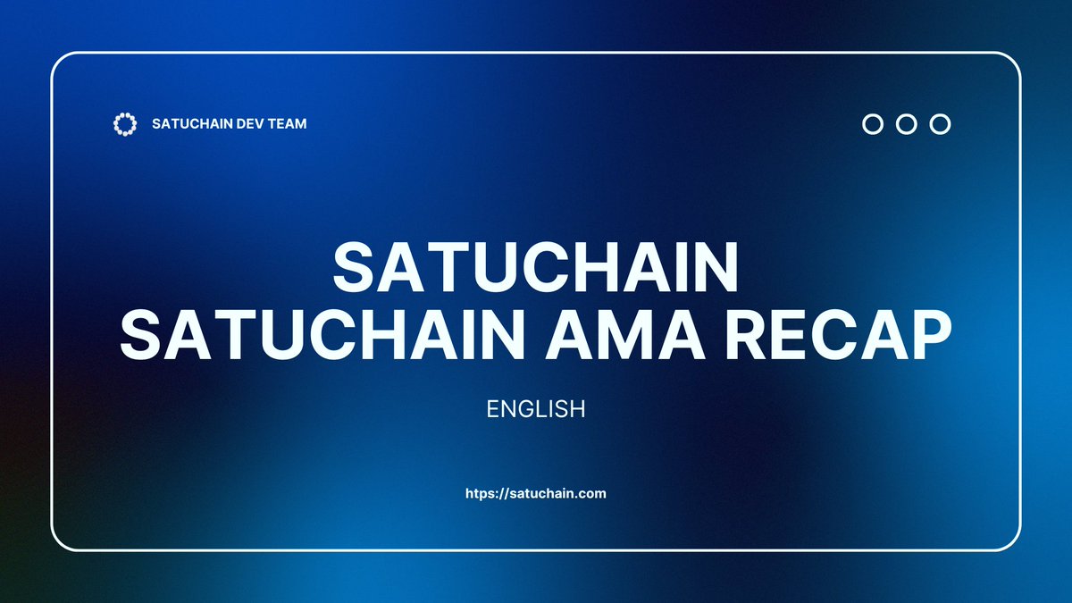 Satu Chain | Layer 1 Blockchain tweet media