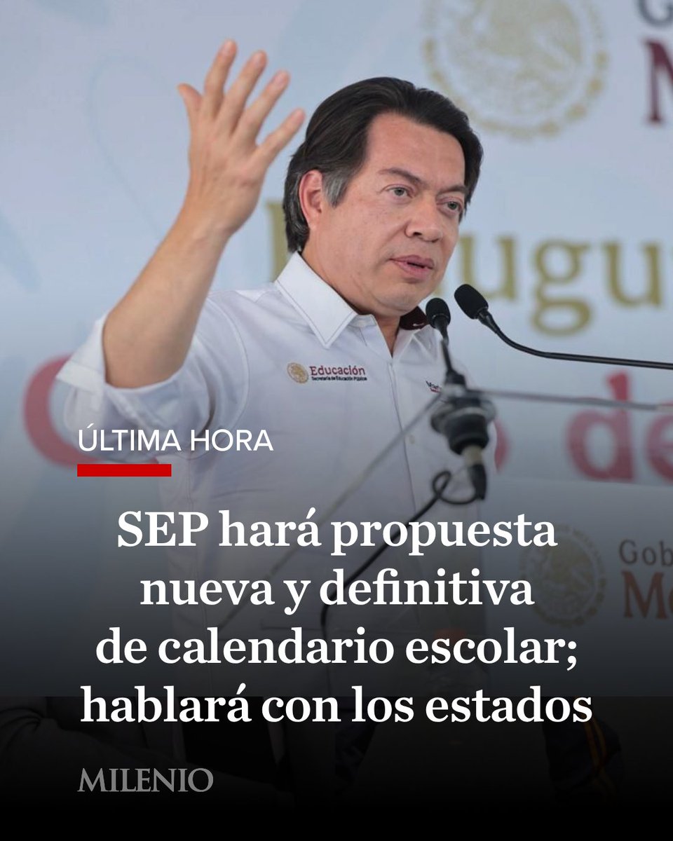 📆🚨 #ÚLTIMAHORA | Habrá nueva revisión al calendario escolar. Tras la polémica generada por el anuncio inicial de adelantar el fin de clases, el titular de la SEP, Mario Delgado, informó que el próximo lunes 11 de mayo sostendrá una reunión clave con los secretarios de educación