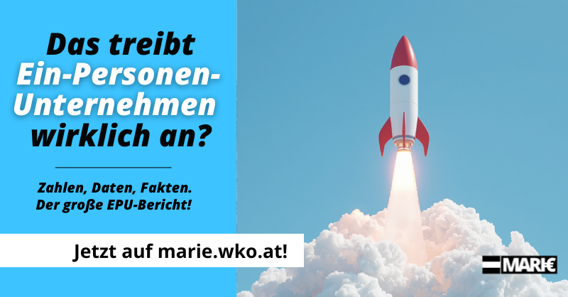 WKOe's tweet photo. 💡 EPU machen’s vor: Unternehmergeist zählt

Viele gründen aus Überzeugung – für mehr Freiheit, Flexibilität und Selbstverwirklichung.
Das zeigt eine aktuelle Studie.

Mehr dazu im MARIE-Artikel 👇
https://t.co/MY41YGNYAu https://t.co/AqQralRboy