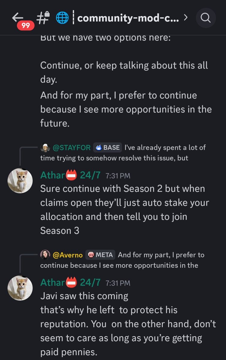 atharonchain's tweet photo. got banned from the Billions discord server yesterday after saying this https://t.co/XLRdYY1MFv
