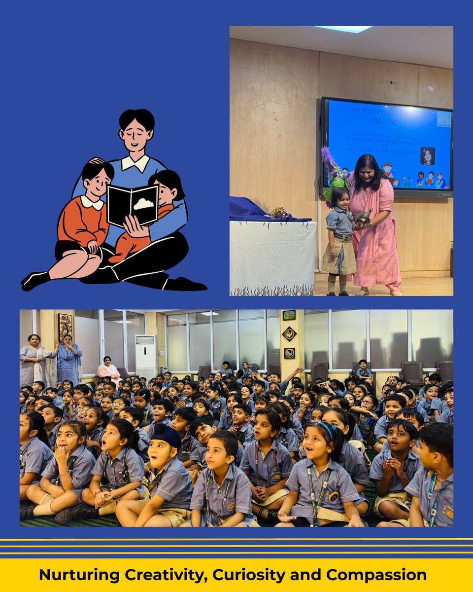 SpsMayurVihar's tweet photo. Once upon a time, there were smiles, laughter, and endless imagination! 📷📷
#StorytellingSession #LittleListeners #MagicOfStories #CreativeMinds #LearningThroughFun #SchoolMoments #SalwanPublicSchool #MayurVihar #FoundationalClasses #HappyKids #JoyfulLearning https://t.co/vOOGFILpuQ