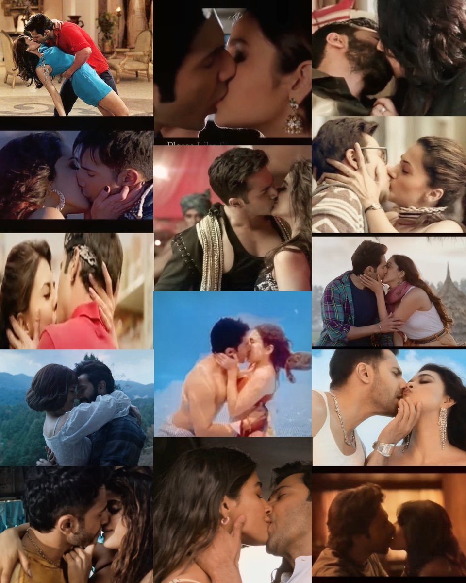 Ileana 
Alia
Divya Dutta
Shraddha 
Parineeti 
Tapsee
Jacqueline 
Sara
Kiara
Kriti
Keerthy
Janhvi 
Sam
Pooja 

Bro's kissed everyone 😭😭