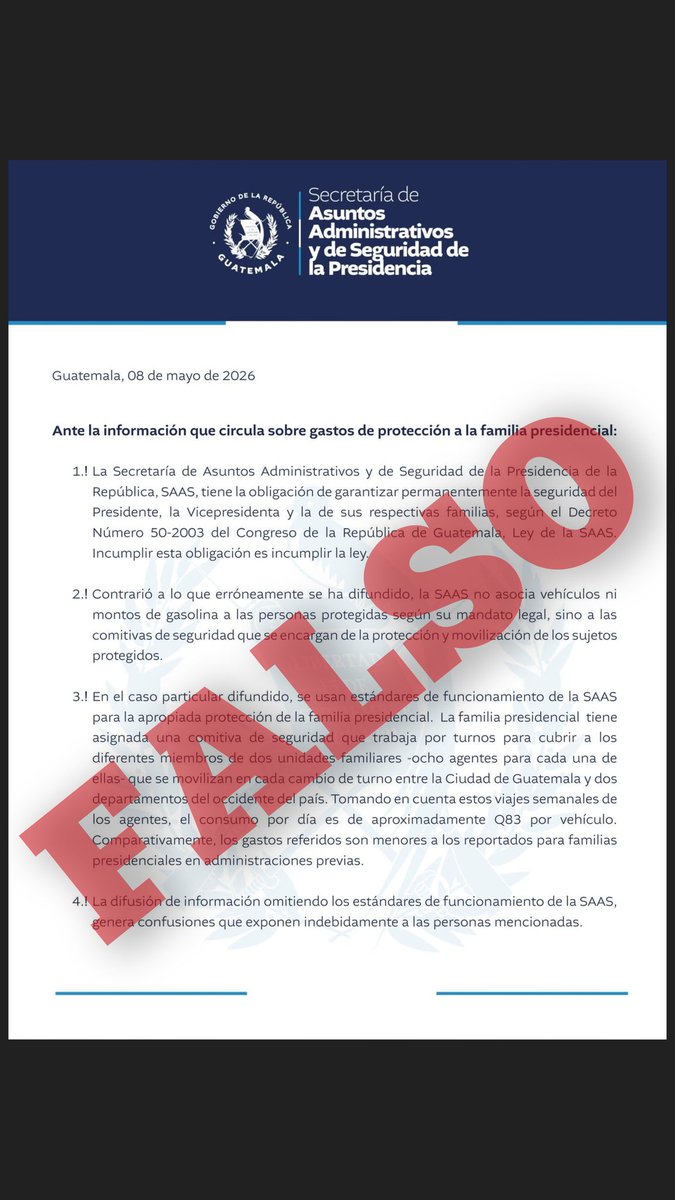 🚨🚨 Urgente Guatemala 🚨🚨 
La Saas queriendo salvarle el pellejo a los hijastros del presidente Bernardo Arévalo.  Son más de Q30 millones de quetzales.