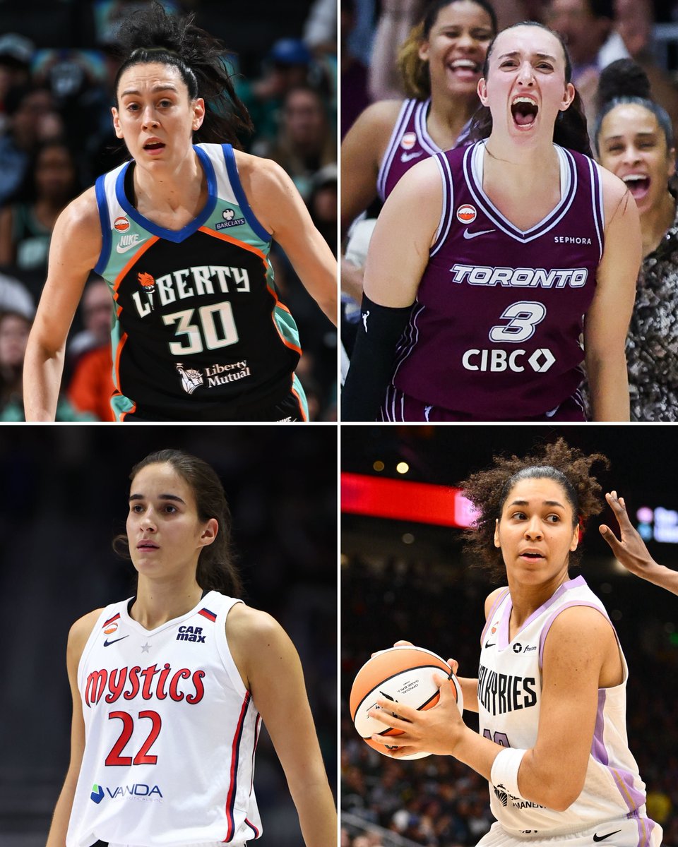 WNBA'S OPENING NIGHT PERFORMANCES 🔥🏀

- Breanna Stewart (NY): 31 PTS, 10 REB

- Marina Mabrey (TOR): 27 PTS, 7 REB

- Sonia Citron (WSH): 26 PTS, 9-12 FG

- Janelle Salaun (GS): 20 PTS, 5 3PM

The W is back 👏