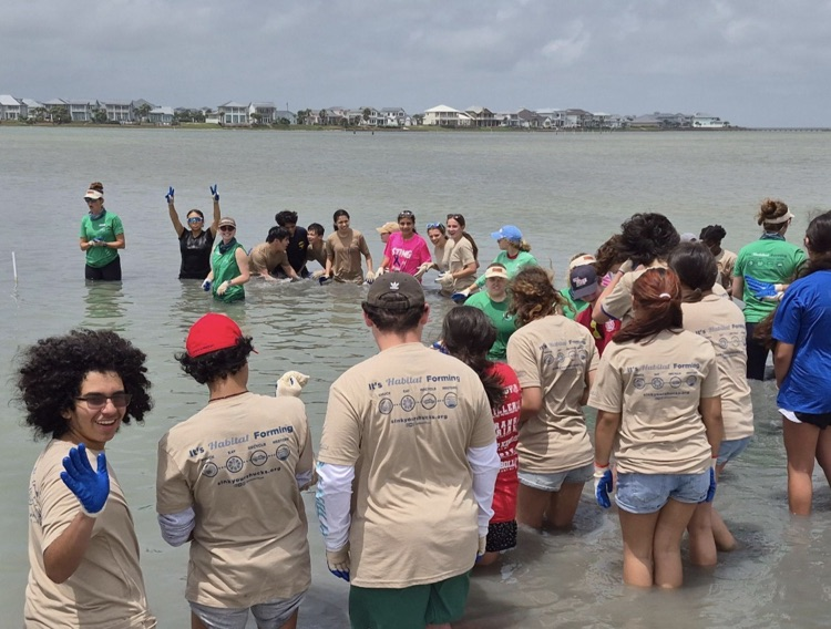 BmsCcisd's tweet photo. 85 Baker MS Biology students traveled to Goose Island State Park at St. Charles Bay to
participate in the Sink Your Shucks oyster reef restoration program, a collaborative effort
led by the Harte Research Institute and TX Parks &amp; Wildlife. https://t.co/cDFBCJt6VN