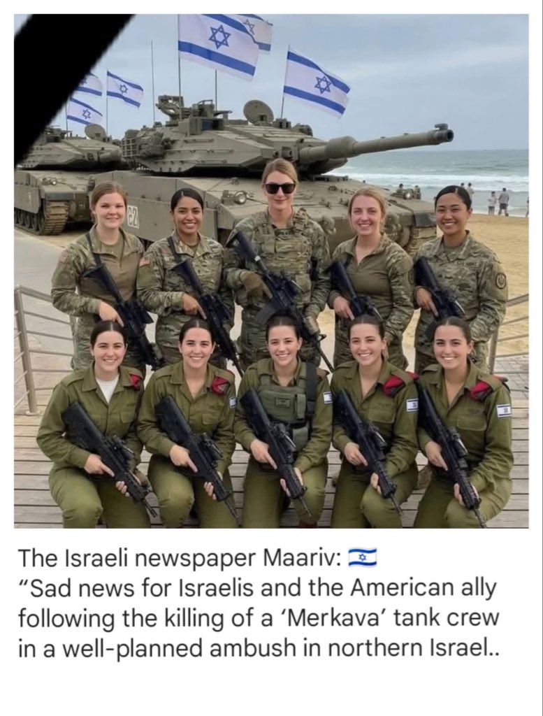 10 kosher and American terrorists found out!

The ‘Merkava’ tank death squad was a well-planned ambush in northern Israel that led to the wiping out of five Israeli female terrorists and five American terrorist traitors (mercenaries), after they fell into a sophisticated