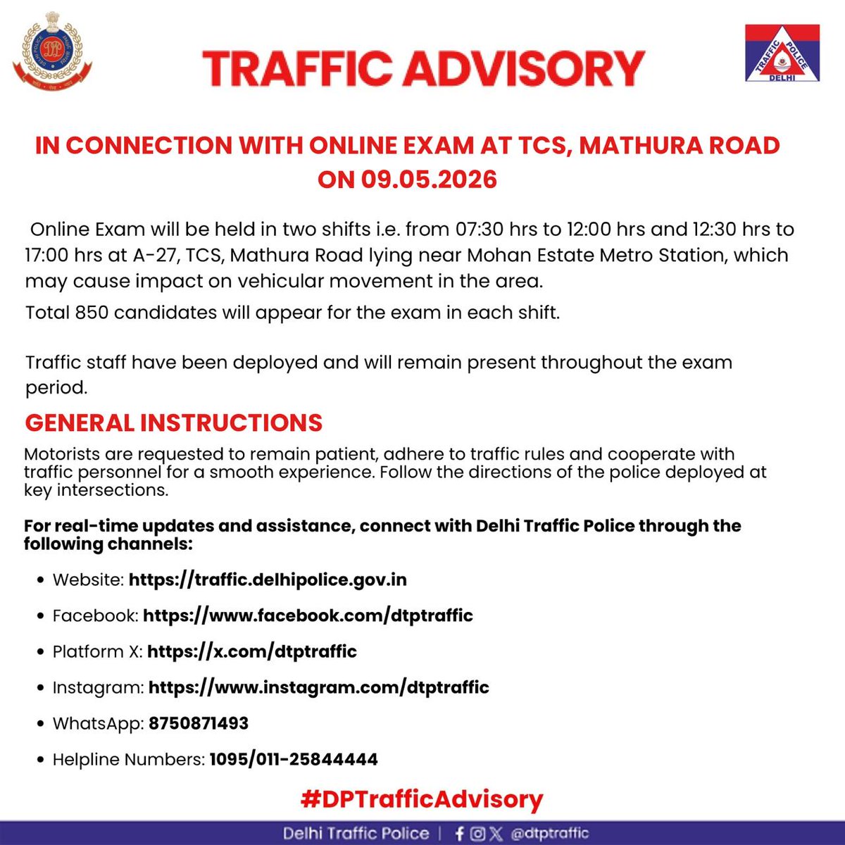 Delhi Traffic Police tweet media