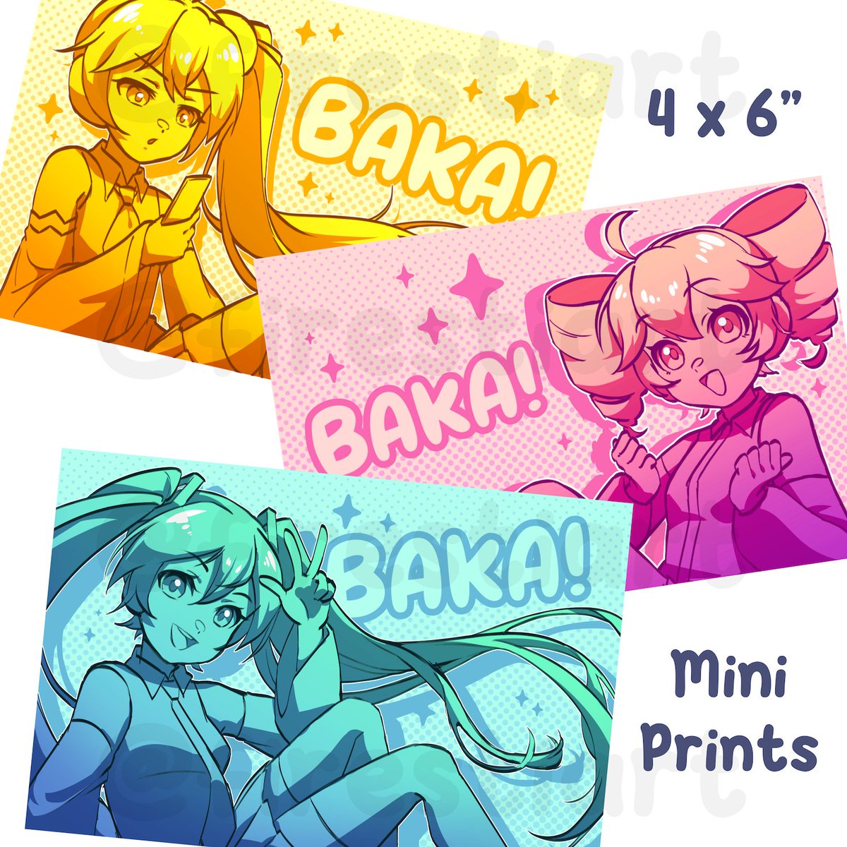 firestiart's tweet photo. With Triple Bunny Takeover coming up tomorrow, I took some time to make new Voca merch! All designs are currently up online as well 🩵 https://t.co/ZaMrKst4BI
