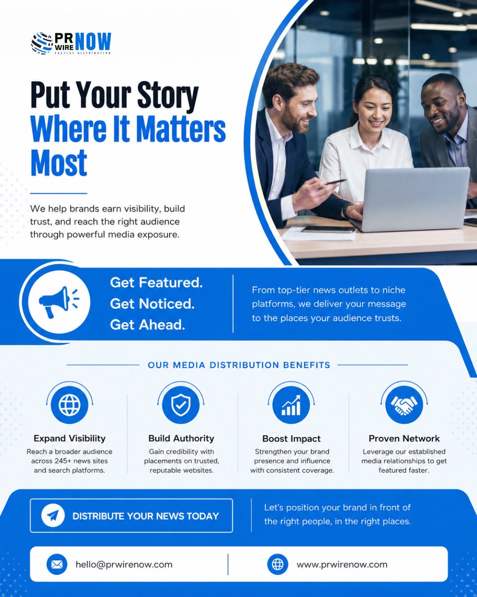 FastestPress's tweet photo. Your story deserves more than a quick scroll.
Get your brand seen on trusted news platforms and stay top of mind where it matters most .
Visit us: https://t.co/oC6qNt5OIR
#PRDistribution #BrandVisibility #MediaCoverage #DigitalPR #BusinessGrowth https://t.co/aOkstbliwp