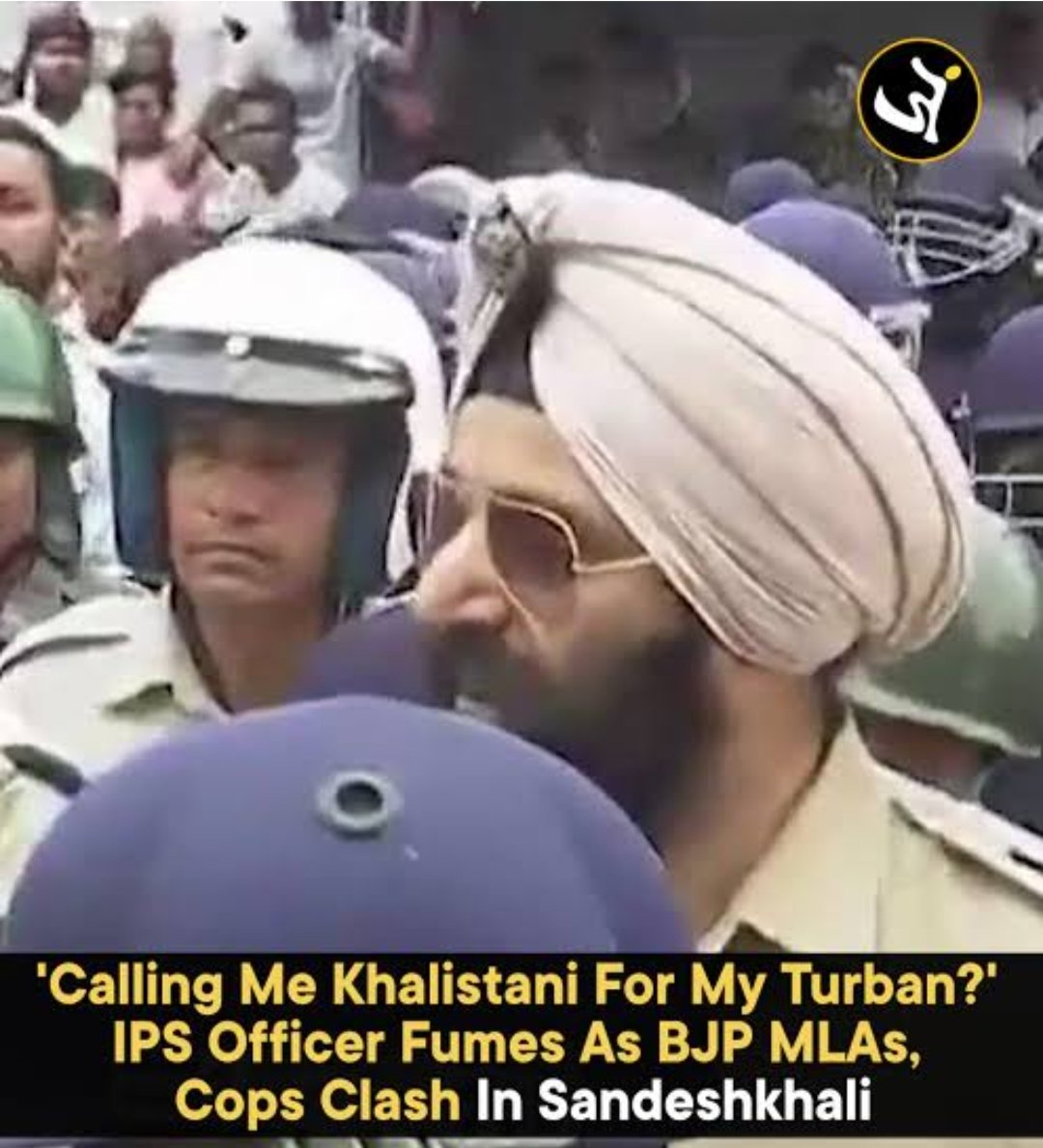 BJP 's West Bengal CM choice #SuvenduAdhikari has been accused of calling a turban wearing Sikh IPS officer Jaspreet Singh "Khalistani" during a confrontation in Feb 2024  at Sandeshkhali.  At that point  Adhikari, was the leader of opposition leading a BJP protest. 
<a href="/hsphoolka/">H S Phoolka</a>