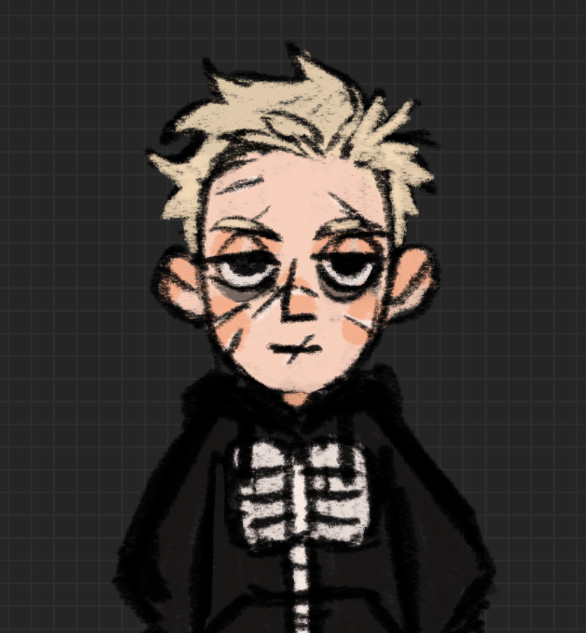 bunnysnared's tweet photo. cant play tomodachi life so i just drew simon as a mii. he has a reserved introvert personality type ftr https://t.co/oxPG5E9GRK