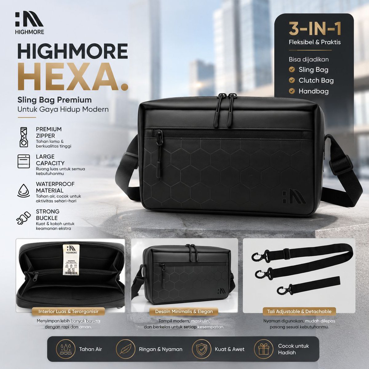 novarkaid's tweet photo. Ribet gonta-ganti tas buat kerja, nongkrong, traveling? 😩
HEXA 3in1 solusinya! Satu tas buat semua. 

Checkout sekarang!
https://t.co/gN68Gw4vPm

#TasMultifungsi #SlingBagPria #OOTD #TasKeren #TasPriaModern https://t.co/lZtAW1Z53A