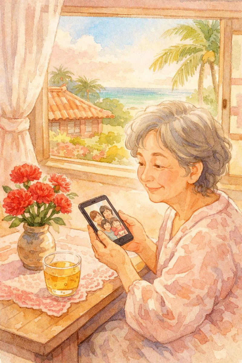 hetarenz's tweet photo. 母の日、お母さまへの「ありがとう」🌸
LINEで写真を送る、ビデオ通話で顔を見る、AIでメッセージカードを作る——
ITは気持ちを伝える道具です。
当教室で一緒に始めませんか？

#母の日 #沖縄パソコン教室 #オキ楽 https://t.co/ieKiEMJGKm