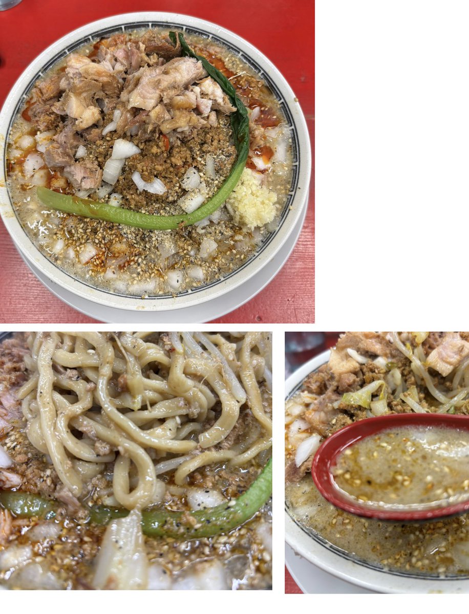 限定  豚担々麺200g ほぐし
大量ミンチで溺れそう、うまかった
#豚男