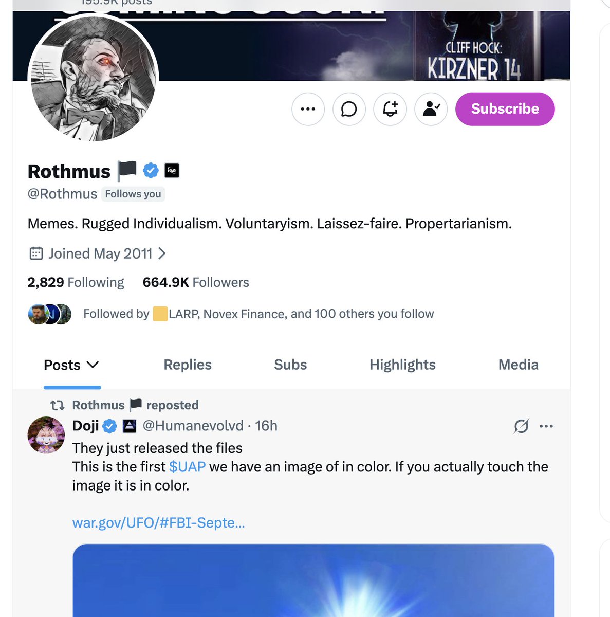 Humanevolvd's tweet photo. $UAP
HOLY SHILL 

HE IS FOLLOWED BY ELON MUSK JEFF BEZZOS AND SHIBTOSHI 

https://t.co/1T5W5ksXzX
3jG3vjwbEuQCR3YkJKtLmH41jqHx9n36BBW1Kznkpump https://t.co/rqnfyBhSxK