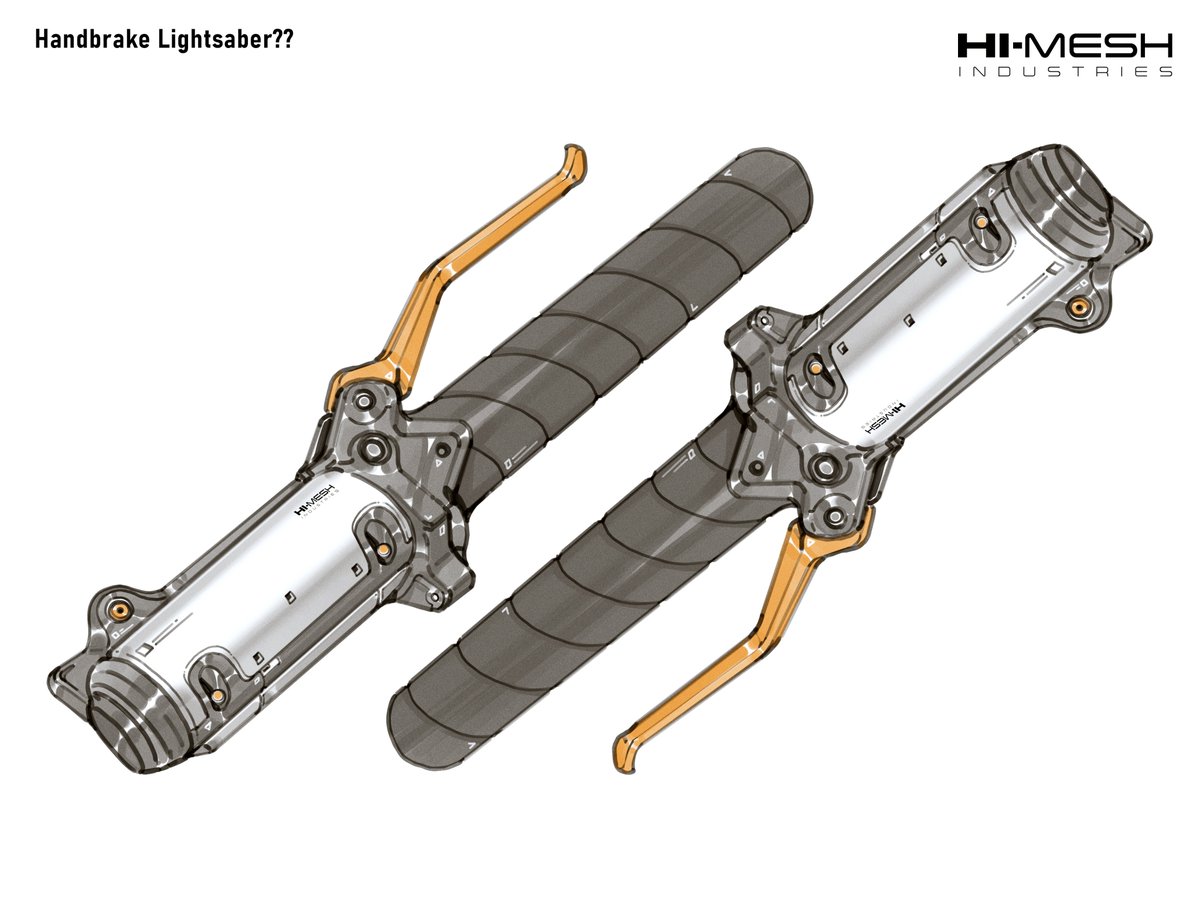 artbyha_'s tweet photo. Handbrake Lightsaber? 
Brushes in comments below https://t.co/h8yGtfFNse