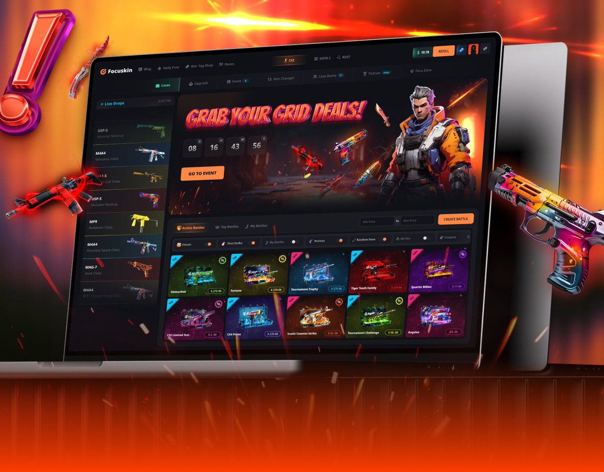 CSGO Case Battle UI ⚔️🔥 Redesigned a high-energy CSGO gaming experience ...