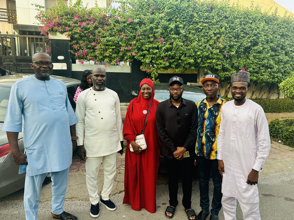 At the NDC Secretariat, Abuja, is the incoming FCT Senator, Mrs. <a href="/AishaYesufu/">Aisha Yesufu</a>. ✅