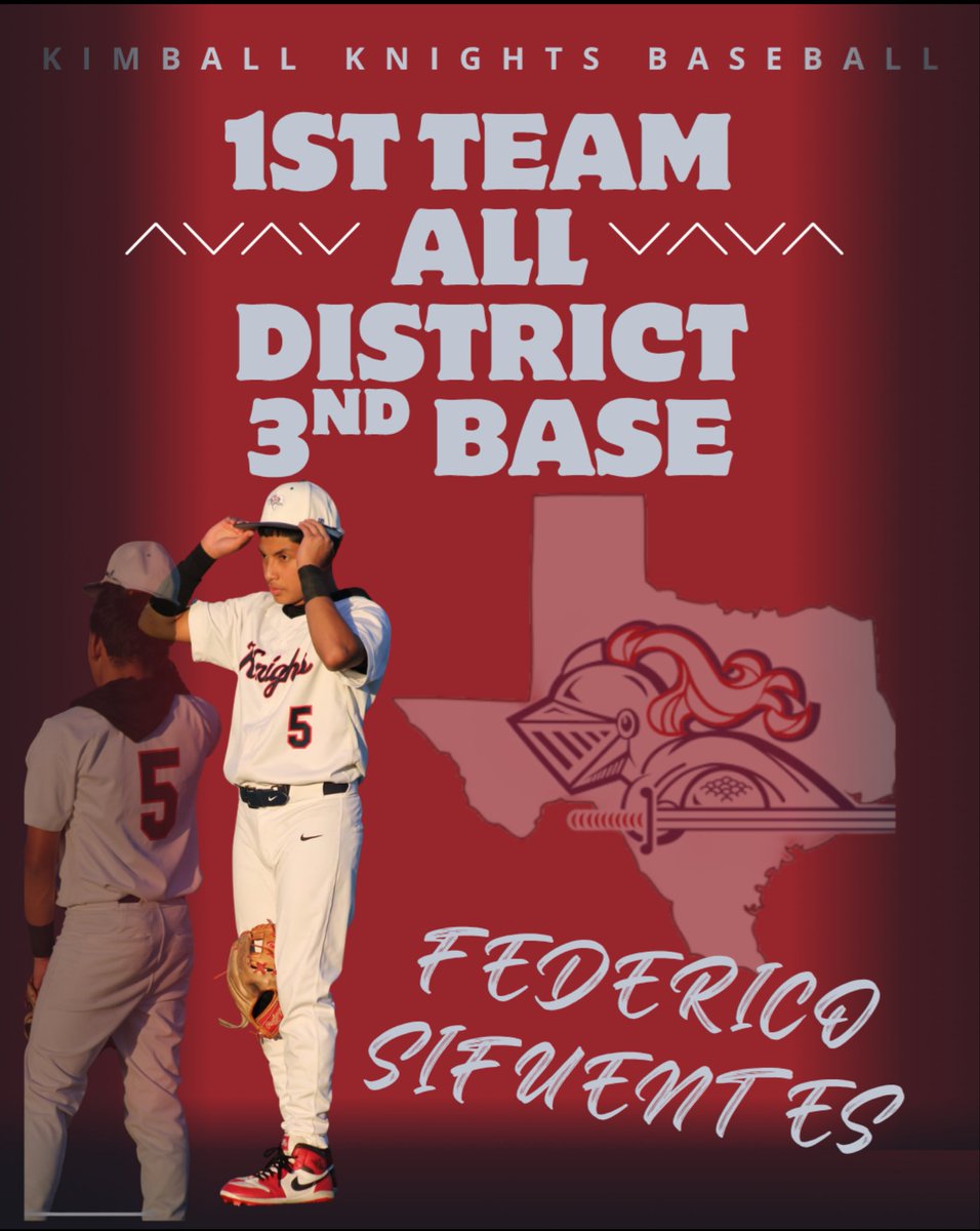 BaseballKimball's tweet photo. Federico Sifuentes 1st Team All-District Third Base https://t.co/CMZihuiF8P