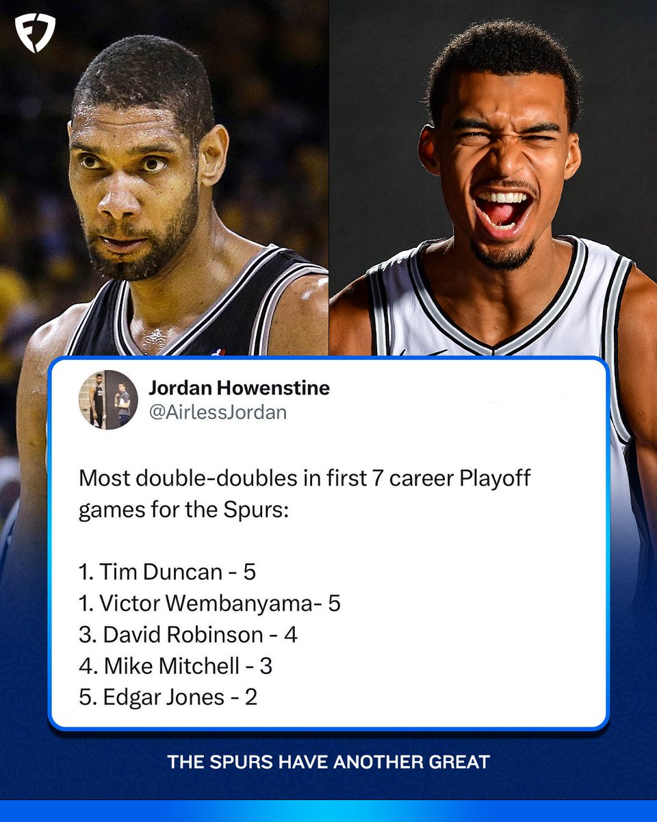 David Robinson
Tim Duncan
Victor Wembanyama

The Spurs always get generational players 🔥

#NBA | #PorVida